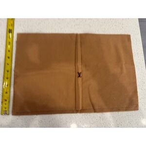 Louis Vuitton Vintage Tan Felt Dust Bag Small Wallet Accessory Sleeve Logo